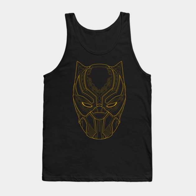 Black Panther Gold Tank Top by AlternateRealiTEE